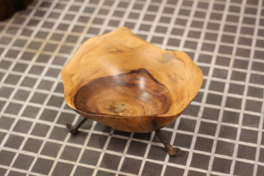 黃檜樹瘤 枕木釘腳 點心碗 三峽日月坊出品 