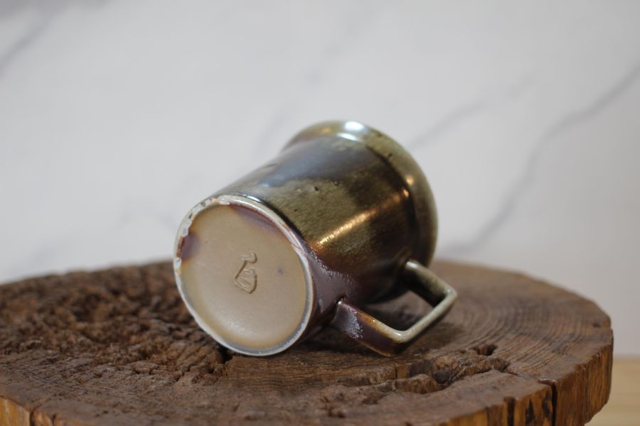 240ml 柴燒古銅金 方韻杯 咖啡杯 台灣鶯歌製 