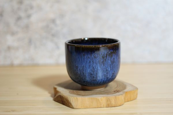 90ml 遠紅外線天目釉 直身圓口茶杯 酒杯 鶯歌名家葉敏祥作 