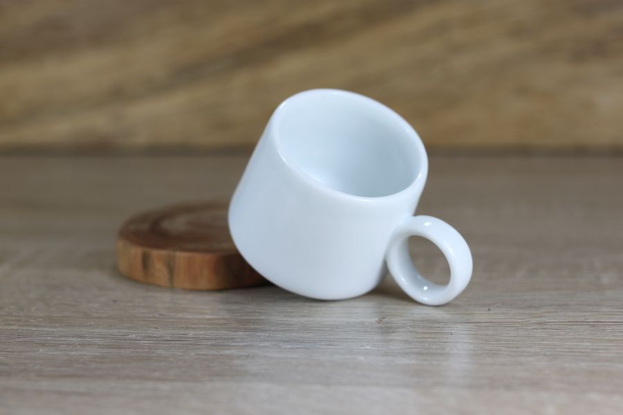 純白 單色 咖啡杯 自然釉小緣杯 台灣製 80ml 