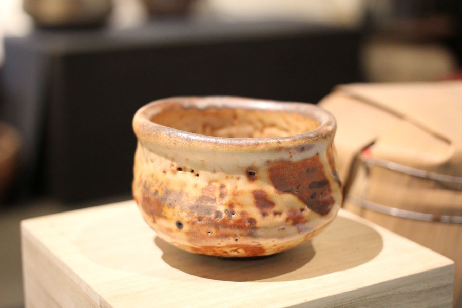 志野釉 柴燒茶碗-張膺康老師 