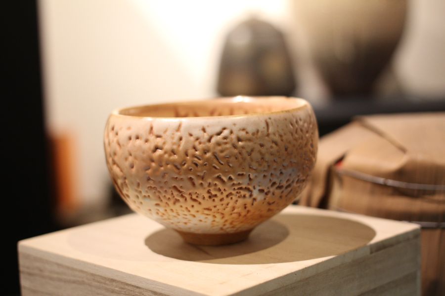 志野釉 柴燒茶碗-張膺康老師 