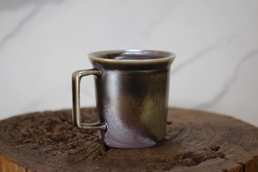240ml 柴燒古銅金 方韻杯 咖啡杯 台灣鶯歌製 