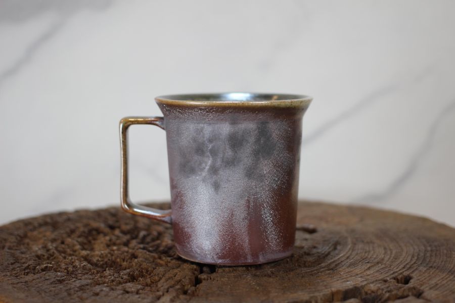 240ml 柴燒古銅金 方韻杯 咖啡杯 台灣鶯歌製 
