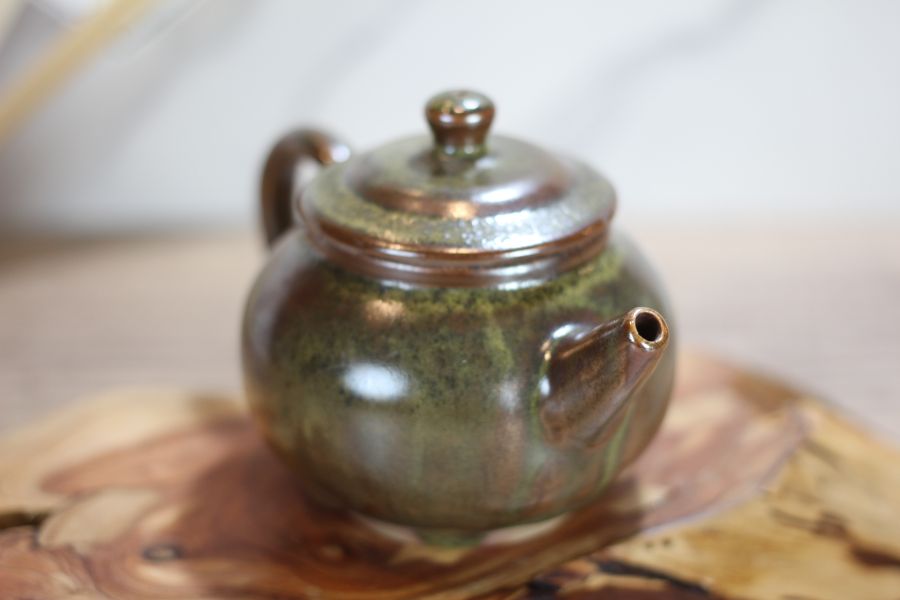 天目釉 柴燒茶壺-葉敏祥老師 
