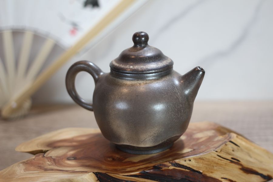 上釉 柴燒茶壺-葉敏祥老師 