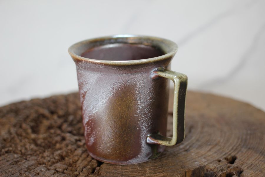 240ml 柴燒古銅金 方韻杯 咖啡杯 台灣鶯歌製 