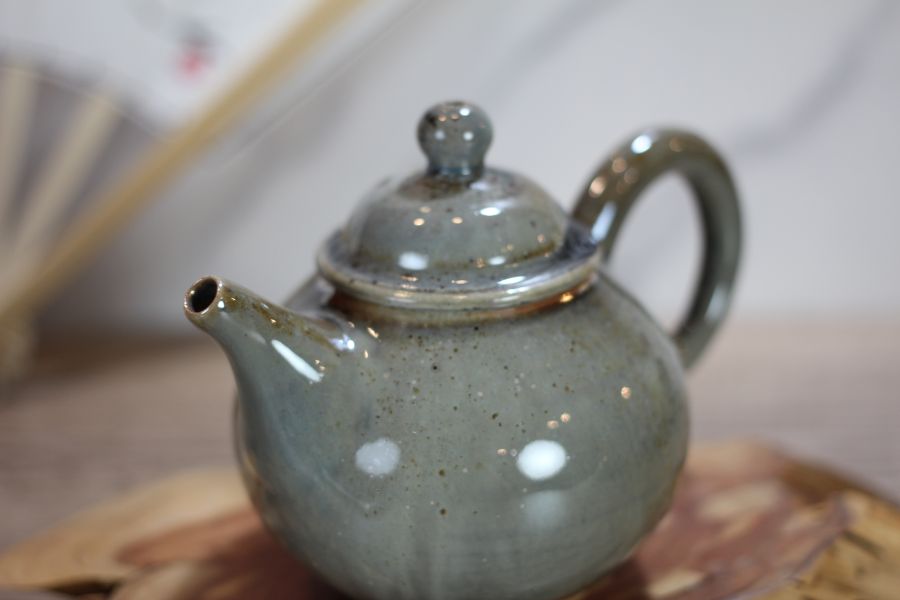 天目釉 柴燒大耳茶壺-葉敏祥老師 