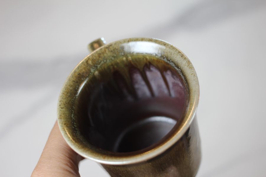 240ml 柴燒古銅金 方韻杯 咖啡杯 台灣鶯歌製 