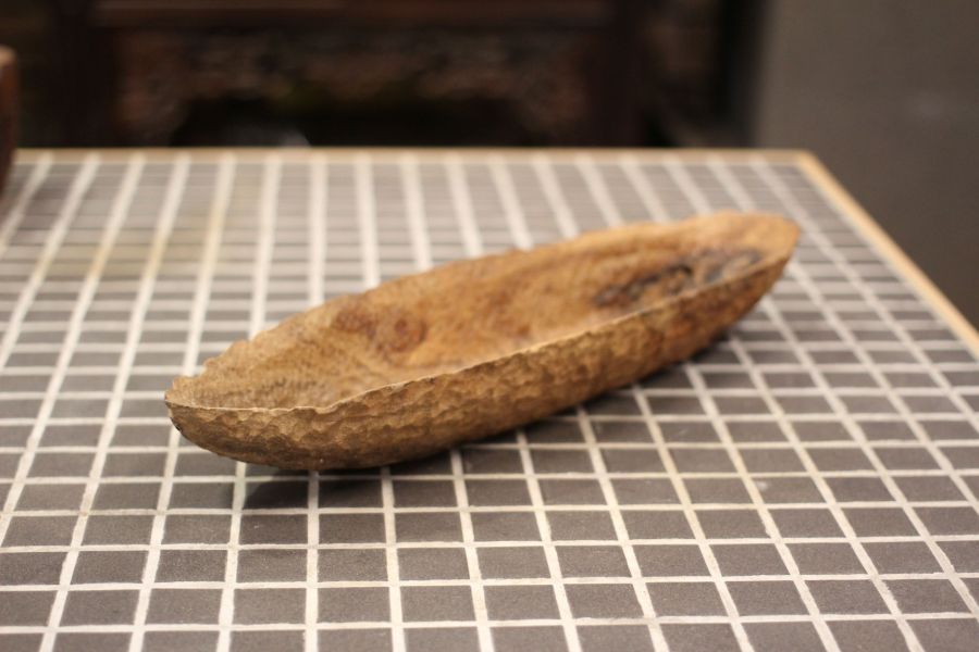 樟木 雕刻臥香座 點心盤 三峽日月坊出品 