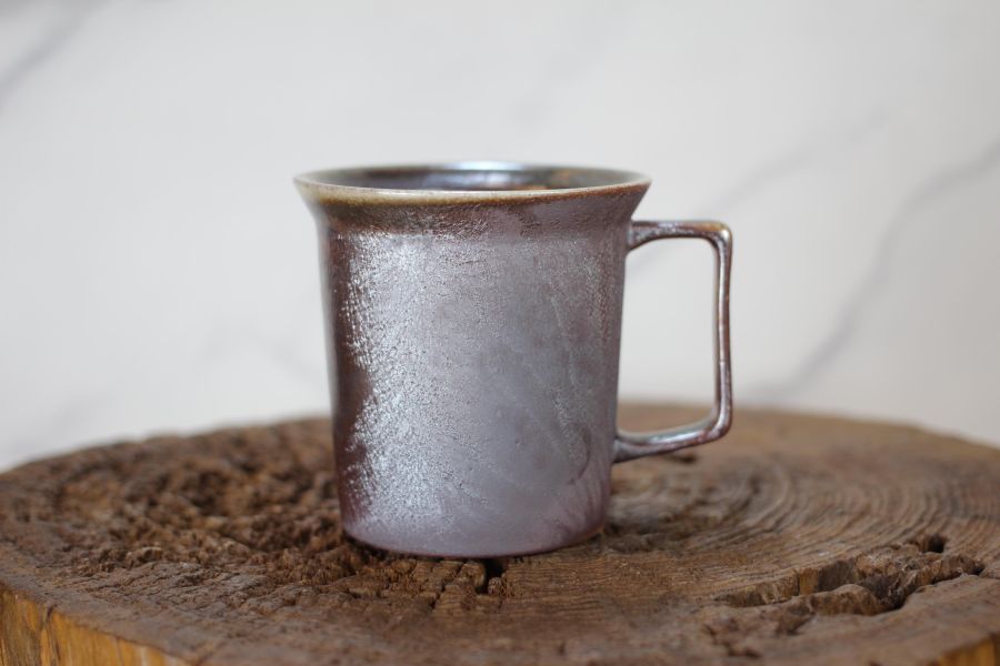 240ml 柴燒古銅金 方韻杯 咖啡杯 台灣鶯歌製 