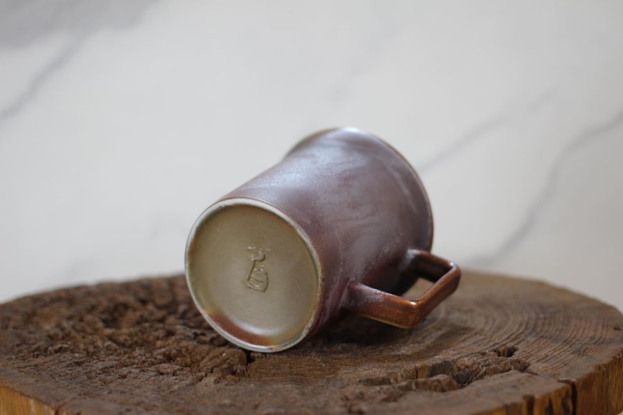 240ml 柴燒古銅金 方韻杯 咖啡杯 台灣鶯歌製 