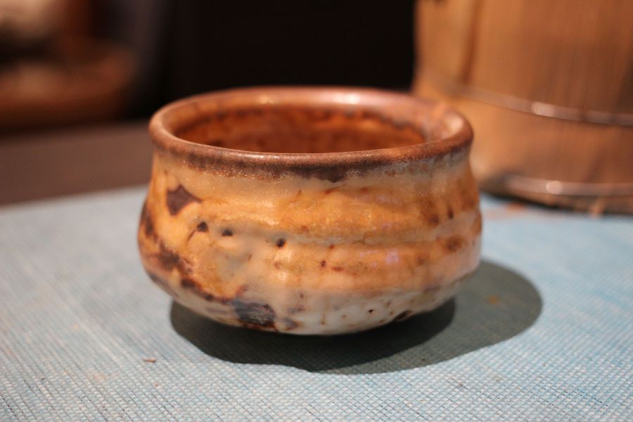 志野釉 柴燒茶碗-張膺康老師 