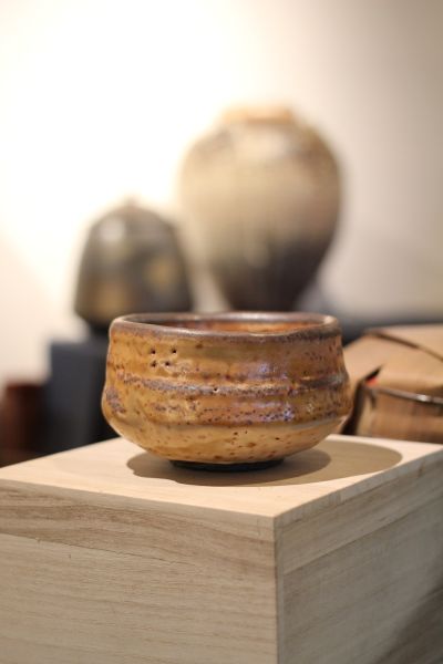 志野釉 柴燒茶碗-張膺康老師 