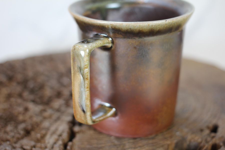 240ml 柴燒古銅金 方韻杯 咖啡杯 台灣鶯歌製 