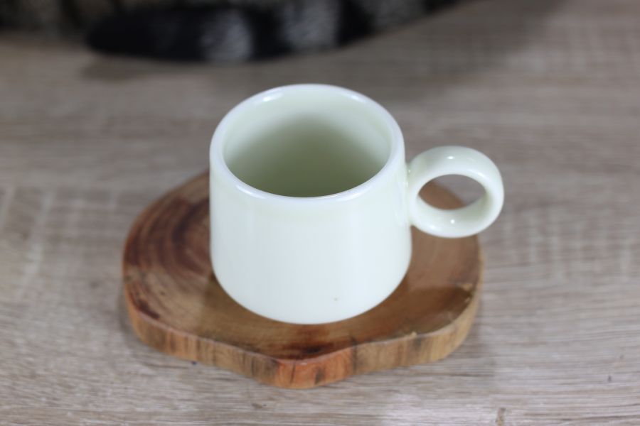 牙黃 單色 咖啡杯 自然釉小緣杯 台灣製 80ml 