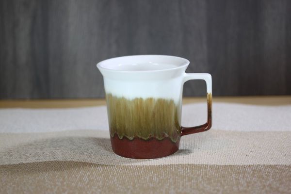 漸層拿鐵 方韻杯 自然釉文創 台灣鶯歌製 240ml 