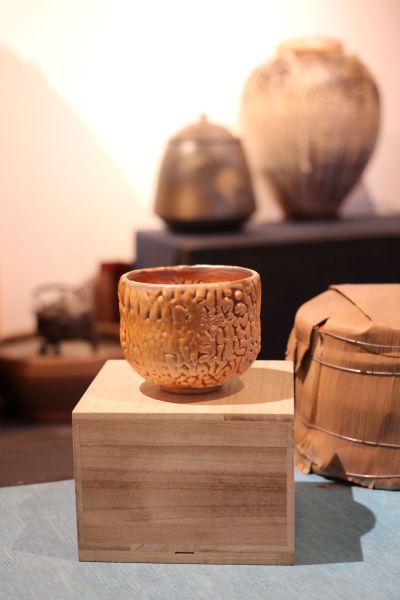 志野釉 柴燒茶碗-張膺康老師 