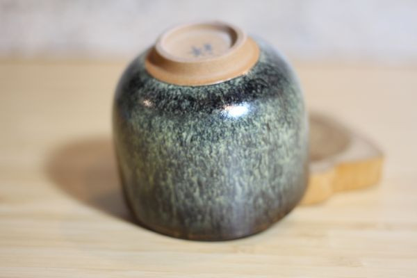 90ml 遠紅外線天目釉 直身圓口茶杯 酒杯 鶯歌名家葉敏祥作 