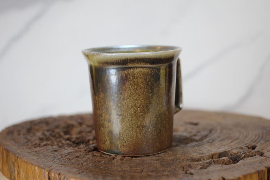 240ml 柴燒古銅金 方韻杯 咖啡杯 台灣鶯歌製 