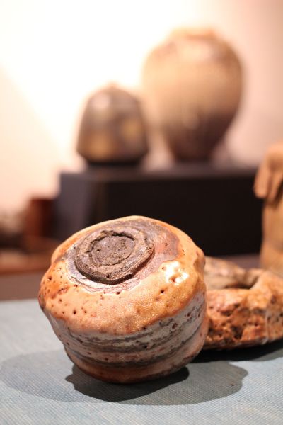 志野釉 柴燒茶碗-張膺康老師 