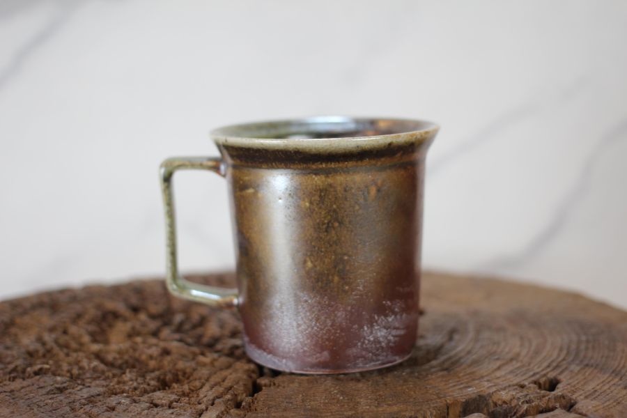 240ml 柴燒古銅金 方韻杯 咖啡杯 台灣鶯歌製 