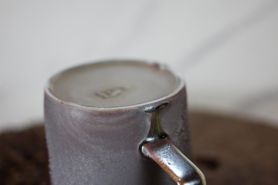 240ml 柴燒古銅金 方韻杯 咖啡杯 台灣鶯歌製 