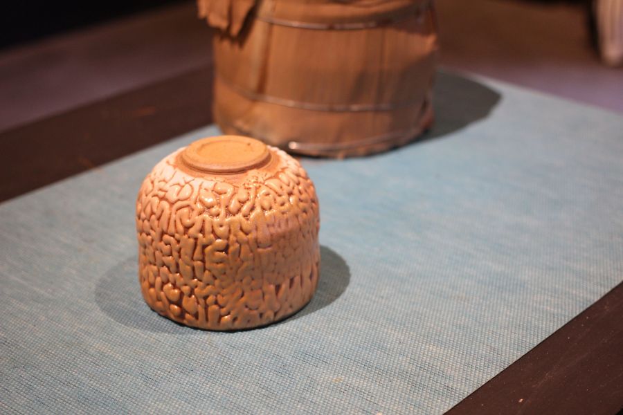 志野釉 柴燒茶碗-張膺康老師 