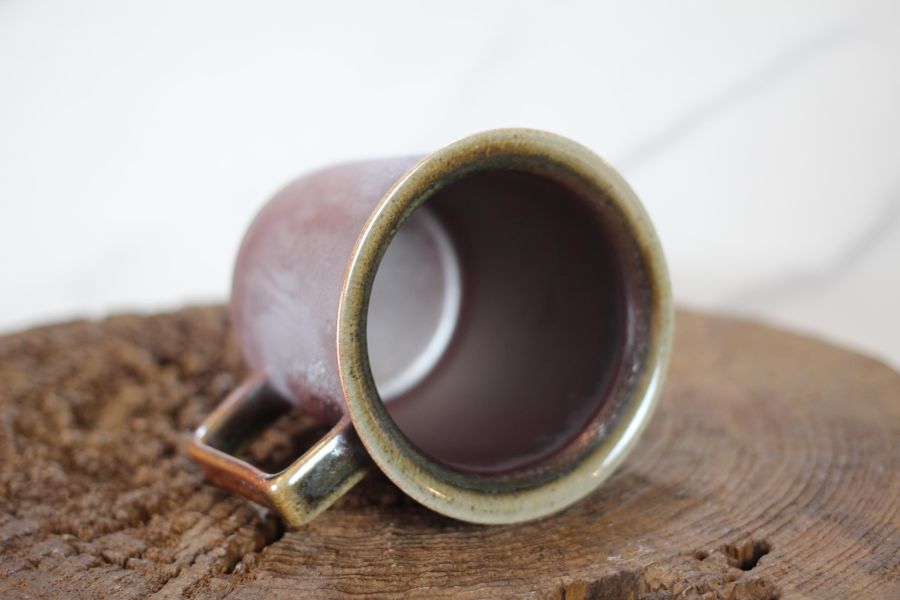 240ml 柴燒古銅金 方韻杯 咖啡杯 台灣鶯歌製 