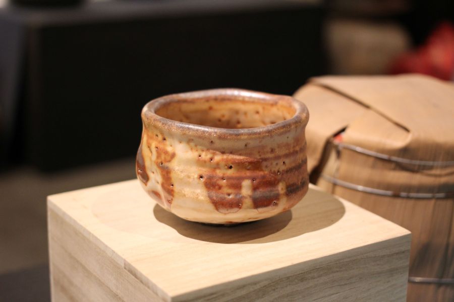 志野釉 柴燒茶碗-張膺康老師 