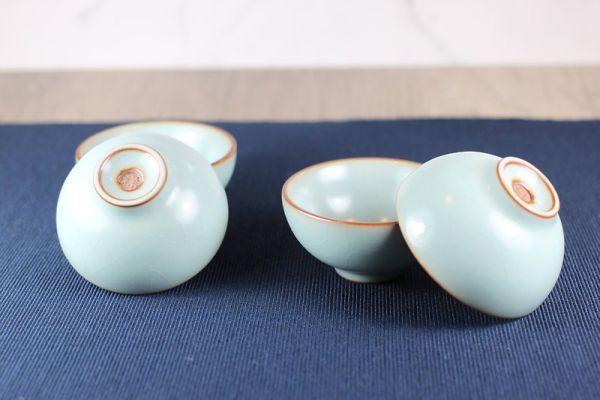 天青汝窯 圓滿茶杯 鶯歌陶藝名家葉敏祥作 70ml 