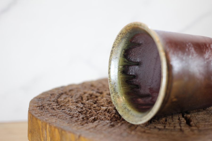 240ml 柴燒古銅金 方韻杯 咖啡杯 台灣鶯歌製 