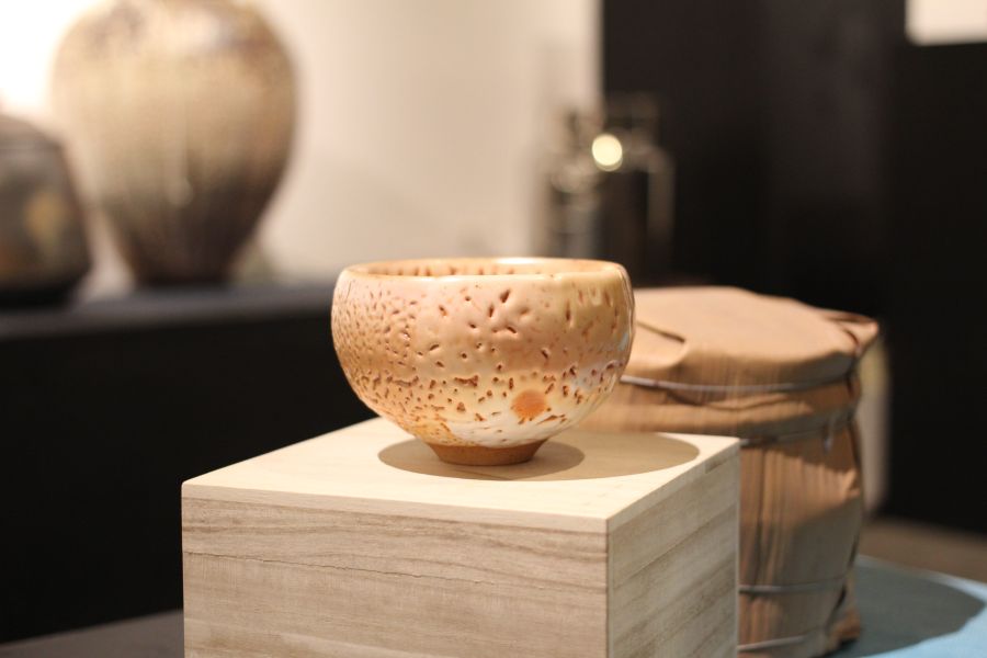 志野釉 柴燒茶碗-張膺康老師 