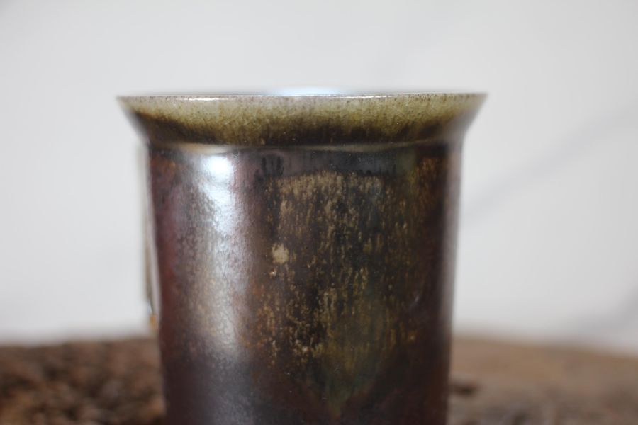 240ml 柴燒古銅金 方韻杯 咖啡杯 台灣鶯歌製 