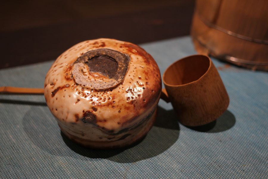 志野釉 柴燒茶碗-張膺康老師 