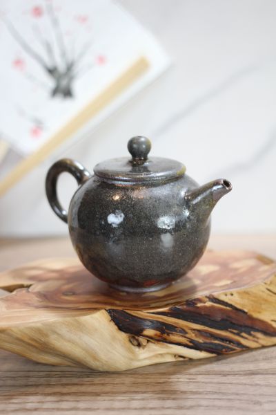 銅紅釉 柴燒茶壺-葉敏祥老師 