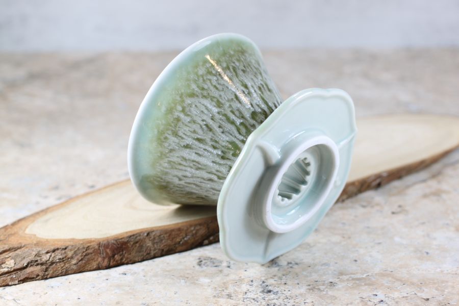 青苔綠 50度角 自然釉咖啡濾杯 鶯歌燒 台灣綠工藝 