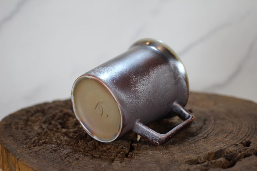 240ml 柴燒古銅金 方韻杯 咖啡杯 台灣鶯歌製 