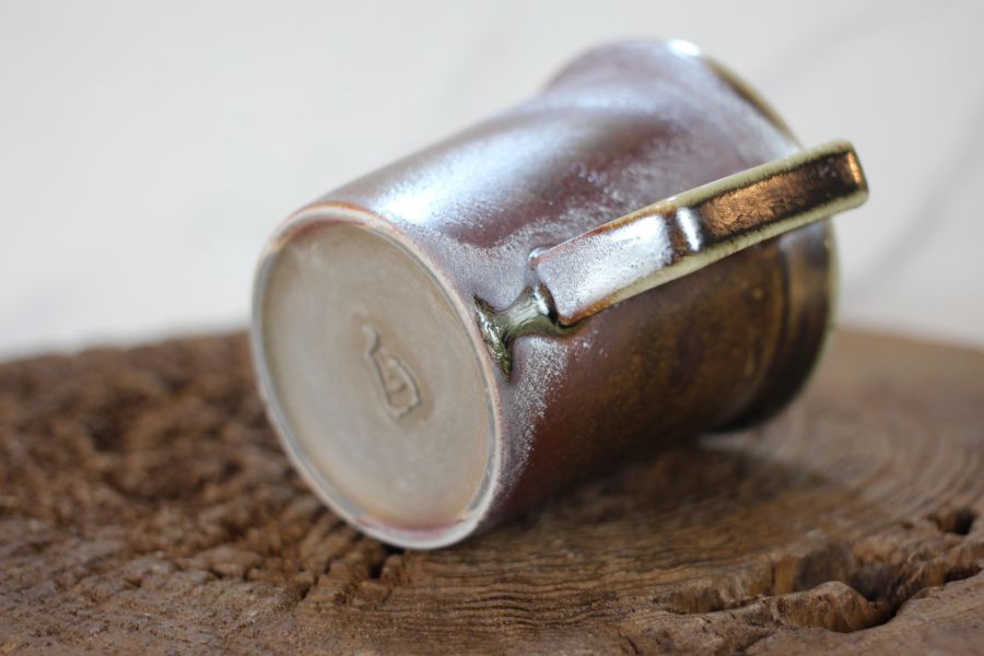 240ml 柴燒古銅金 方韻杯 咖啡杯 台灣鶯歌製 