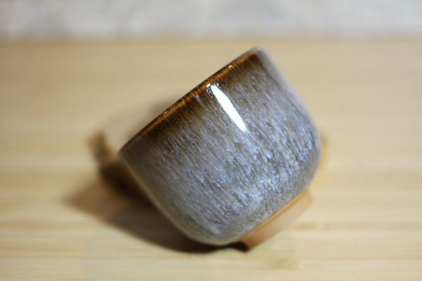 90ml 遠紅外線天目釉 直身圓口茶杯 酒杯 鶯歌名家葉敏祥作 