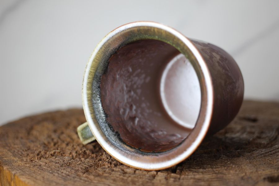 240ml 柴燒古銅金 方韻杯 咖啡杯 台灣鶯歌製 