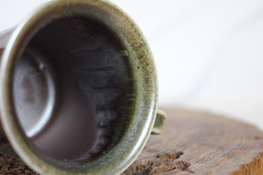 240ml 柴燒古銅金 方韻杯 咖啡杯 台灣鶯歌製 