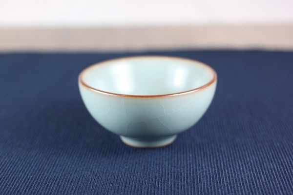 天青汝窯 圓滿茶杯 鶯歌陶藝名家葉敏祥作 70ml 