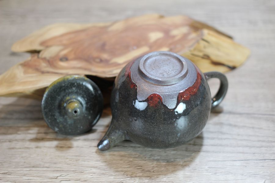 銅紅釉 柴燒茶壺-葉敏祥老師 