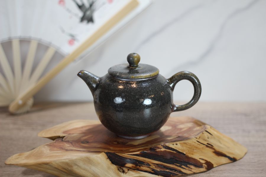 銅紅釉 柴燒茶壺-葉敏祥老師 