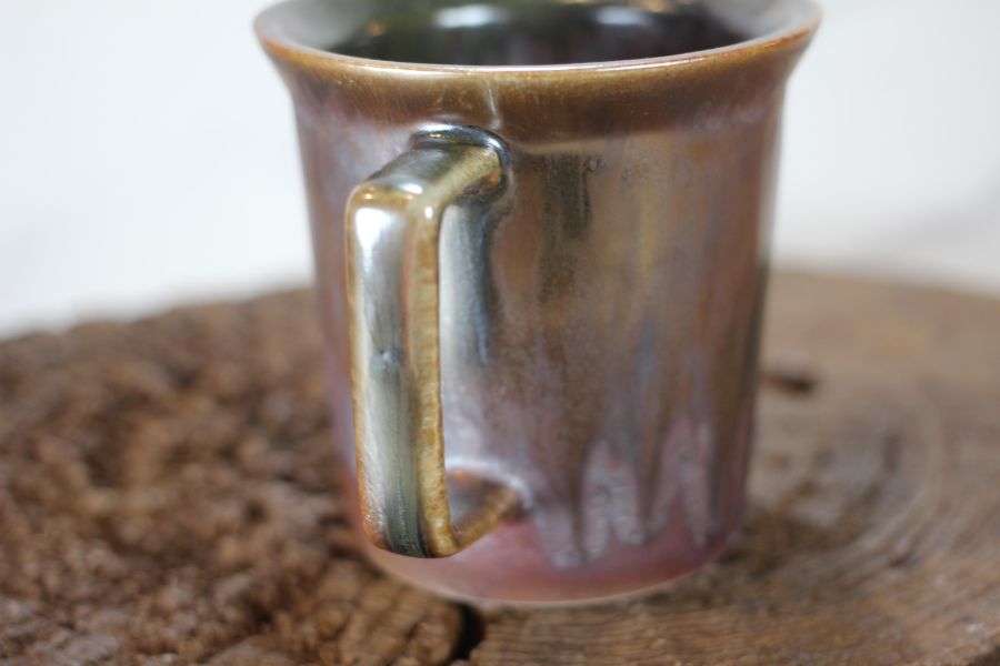 柴燒古銅金 方韻杯 咖啡杯 台灣鶯歌製 