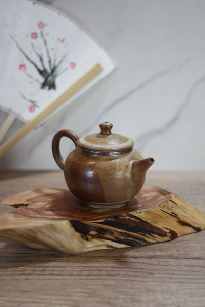 上釉 柴燒小嘴茶壺-葉敏祥老師 