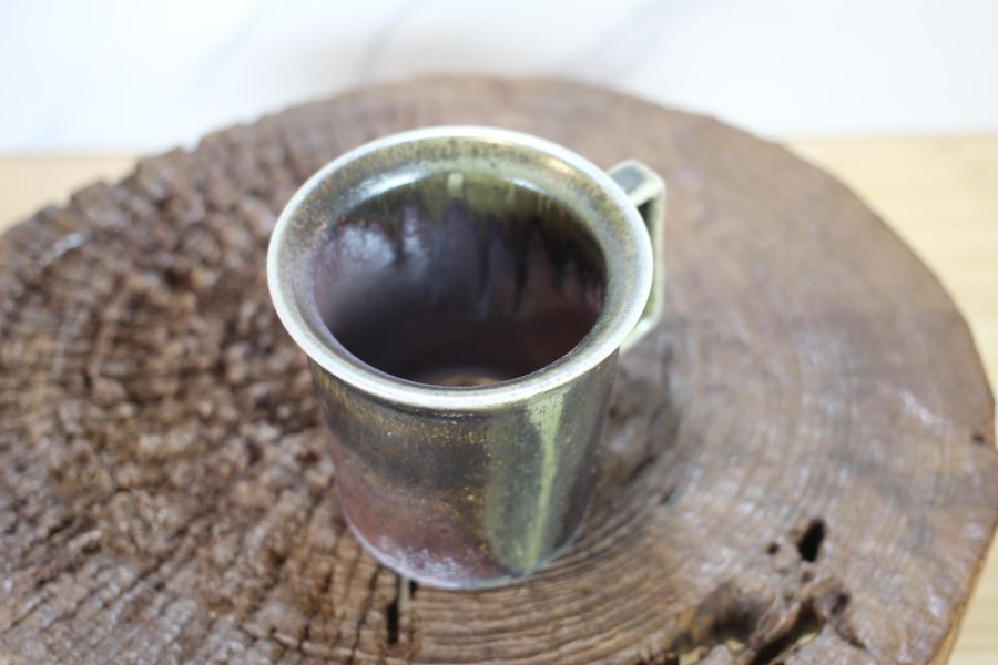 240ml 柴燒古銅金 方韻杯 咖啡杯 台灣鶯歌製 