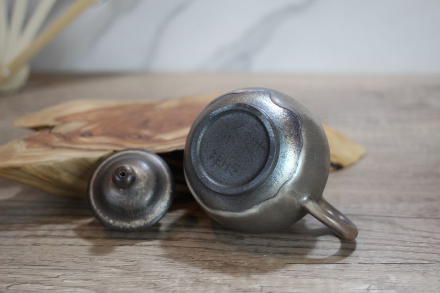 上釉 柴燒茶壺-葉敏祥老師 