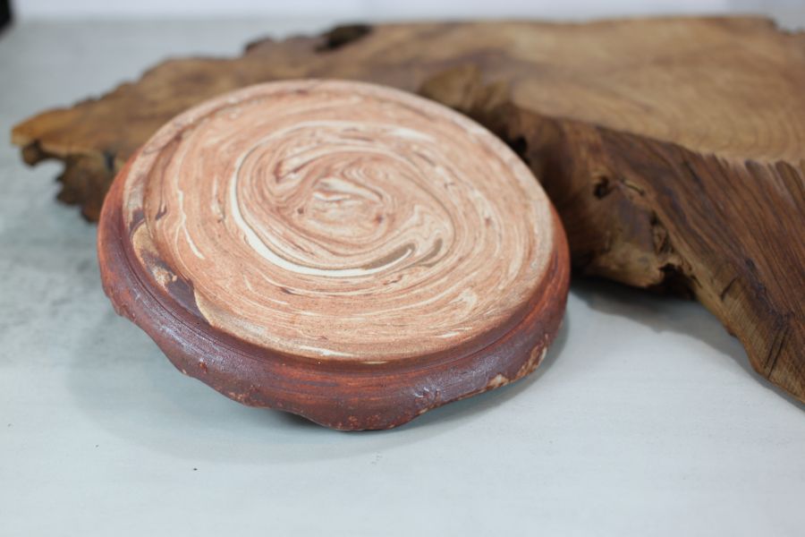 手拉絞胎陶 餐盤 壺承 乾泡台 慢火雅風聯名手作 